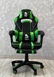 Игровое кресло Deus Large Green чёрно-зелёное экокожа, 125×68×50 см, 120 кг - изображение 1