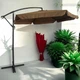 Садова парасоля Ideal Garden з нахилом, коричнева поліестер + сталь, 3 м, 13 кг - зображення 2