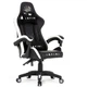 Игровое кресло Infini Five чёрно-белое ткань + металл, 126×67×44 см, 120 кг - изображение 1