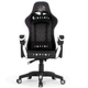 Игровое кресло Infini Five чёрно-белое ткань + металл, 126×67×44 см, 120 кг - изображение 2