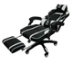 Игровое кресло Deus Large White чёрно-белое экокожа, 125×68×50 см, 120 кг - изображение 4