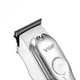 Триммер VGR V 071 для стрижки волос и бороды аккумуляторный 3 Вт с USB зарядкой и тремя насадками Серебристый для профессионального ухода за контурами и стайлинга в домашних условиях с длительным временем автономной работы до 90 минут - изображение 3