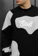 Свитшот мужской стаф черный светло-серый оверсайз на флисе Staff ws black & light gray oversize fleece XL (375539) - изображение 2