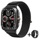 Мужские Умные Часы Uwatch Nano Nylon Черные Стальные Gps Bluetooth 5.0 (375374) - изображение 1