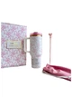 Термокружка Stanley 1913 x LoveShackFancy Holiday Quencher® H2.0 FlowState™ Tumbler | 40 OZ 1180 мл у подарунковій коробці білий з рожевим - изображение 5