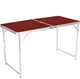 Стол складной для пикника и рыбалки 120*60*70 Folding Table с 4 стульями, нагрузкой до 30 кг, алюминиевые, коричневые - изображение 3