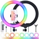 Набір блогера "Кільцева лампа LED Ring MJ 26 RGB (26 см) та Bluetooth пульт для смартфона" - зображення 2
