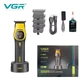 Триммер для стрижки VGR V885T Золотистый с BLDC-мотором LED-дисплеем 4 насадки - изображение 2