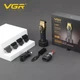 Триммер для стрижки VGR V885T Золотистый с BLDC-мотором LED-дисплеем 4 насадки - изображение 3