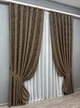 Комплект готовых штор VR-Textil Жаккард Sultan YL № 1203ш Коричневый 150х270 см 2 шт (33-0030) - изображение 3