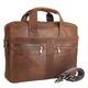 Портфель мягкий кожаный BUFFALO BAGS M2019R коричневый нубук - изображение 3