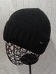 Шапка мужская зимняя с подворотом Talan шерсть зима подкладка флис черная one size (1344B) - изображение 4