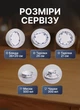 Столовий сервіз на 6 персон набір посуду 32 предмети Vintage порцелянові тарілки і чашки посуд для сервірування Білий з принтом - зображення 4