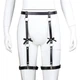 Гартеры на бедра и ноги с кольцами Fetish Strap из искусственой кожи черного цвета - изображение 1