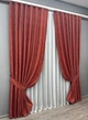 Комплект готових штор VR-Textil Жакард Мармур Al1 № 1303ш Червоний 150х270 см 2 шт (33-0151) - зображення 3