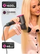 Фен для волос с магнитными насадками Super Hair Dryer 1600 Вт мощный фен-стайлер для сушки и укладки волос легкий фен с холодным обдувом фен с концентратором, диффузором 5в1 Серо-розовый - изображение 7