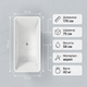 Ванна акриловая отдельностоящая Insana BS - Liza 170x75х58 см для отеля дома SPA чаша овальная белая - изображение 3