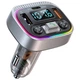 ФМ трансмітер FM модулятор з Bluetooth 5.4 Автомобільний адаптер зі швидкою зарядкою 48Вт QC3.0 блютуз підсвіткою для автомобіля трансміттер Remzona Vibe PD 48W з мікрофоном гучного зв'язку в машину авто аудіо передавач плеєр hands free FMAAC-03BK - зображення 11