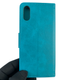 Чохол-книжка для телефона Xiaomi Redmi 9A шкіряна з магнитною застібкою із відділенням для карток бірюзова - зображення 4