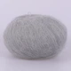 Candy-Yarn Mohair 75%, Светло-серый №27 - тонкая мохеровая пряжа с полиамидом 25 г / 237 м, для ажурных узоров, свитеров, шалей и кардиганов - изображение 3
