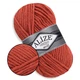 Alize Super Lana Maxi, Кирпичный №456 - толстая полушерстяная пряжа 100 г / 100 м, 25% шерсть / 75% акрил, для объемных изделий, СуперЛана Макси - изображение 1