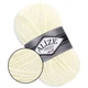 Alize Super Lana Maxi, Кремовый №01 - толстая полушерстяная пряжа 100 г / 100 м, 25% шерсть / 75% акрил, для объемных изделий, СуперЛана Макси - изображение 1