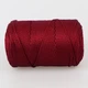 Шнур поліестеровий 2мм, Premium Yarn Makrome Lux, Бордо №839, 100г/100м, для сумок, кошиків, декору - зображення 3