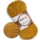 Knit Me Nubuk, Горчица №6379 - пряжа Книт Ми Нубук микровельвет, 50г / 165м, полиэстер, для сумок, аксессуаров, замшевая фактура - изображение 1