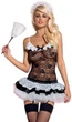Эротический комплект женский Obsessive Housemaid S/M Черно-белый (5901688202937) - изображение 1