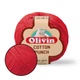 Нитки для ковровой вышивки Olivin Cotton Punch, Красный №1020, пряжа для тафтинга, вязания, Punch Needle, 50 г / 200 м - изображение 1