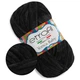 Пряжа плюшевая Этрофил Йонка Беби, Etrofil Yonca Baby, Черный №70092, 100 г/120 м, полиэстер, для вязания спицами и крючком, для игрушек, пледов - изображение 1