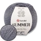 YarnArt Summer, Сталевий №53, літня пряжа для в'язання спицями та гачком, 100 г / 350 м, бавовна з віскозою - зображення 1