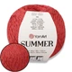 YarnArt Summer, Красный №16, летняя пряжа для вязания спицами и крючком, 100 г / 350 м, хлопок с вискозой - изображение 1