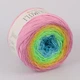 YarnArt Flowers, №312, секційне фарбування, 55% бавовна / 45% поліакрил, 250 г (1000 м), пряжа для в'язання, демісезонна, Ярнарт Фловерс - зображення 3