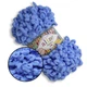 Alize Puffy Fine NEW, Голубой №112 (100г/14м) плюшевая нитка с готовыми петлями для вязания руками пледа игрушек и балаклавы, Ализе Пуффи Файн - изображение 1