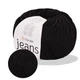 YarnArt Jeans, Чорний №53 - пряжа нитки для в'язання спицями та гачком (іграшки, одяг), 55% бавовна, 45% акрил, 50 г/160 м, напівбавовна Ярнарт Джинс - зображення 1