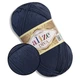 Пряжа Alize Diva (Алізе Дива) Темно-синій №361, літня нитка 100г/350м, мікрофібра для в'язання гачком та спицями - зображення 1