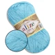 Пряжа Alize Diva (Алізе Діва) Яскраво-блакитний №346, літня нитка 100г/350м, мікрофібра для в'язання гачком та спицями - зображення 1