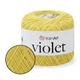 Пряжа YarnArt Violet Лимонный №4653, ЯрнАрт Виолет турецкая нить для вязания 100% хлопок для игрушек, пинеток, пледов и одежды спицами и крючком - изображение 1