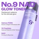 Тонер с пептидами Numbuzin No.9 NAD PDRN Glow Boosting Toner 150 мл - изображение 5