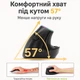 Вертикальная беспроводная мышь Delux M618C RGB, эргономичная, 6 кнопок, 1000–1600 DPI, USB, чёрная - изображение 4