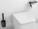 Тримач паперу з поличкою HANSGROHE WallStoris 23.0 x 10.0 x 9.7 см Matt Black (27928670) - изображение 4