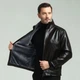 Зимняя мужская куртка из экокожи SeltStom, размер 2XL, черная - изображение 2