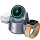Складная беспроводная зарядная док станция MagSafe 3 в 1 с ночником для iPhone Apple Watch AirPods магнитная зарядка зарядное устройство для айфона смарт-часов наушников Apple Black M1-B - изображение 1