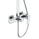Душова система для кабіни Qtap Capricorn на три споживача (з виливом) 53103KNC Chrome - зображення 5