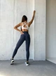 Спортивные женские леггинсы EASY с эффектом Push Up для фитнеса и йоги Бесшовные Однотонные XL Темно-синие (4736XL) - изображение 6
