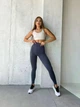 Спортивные женские леггинсы EASY с эффектом Push Up для фитнеса и йоги Бесшовные Однотонные XL Темно-синие (4736XL) - изображение 10