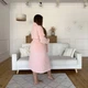 Халат женский теплый велюровый 2XL-3XL персиковый In Love Peach Fuzz Cosy V011 - изображение 8