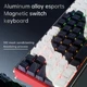 Механічна клавіатура з металевим корпусом на магнітних світчах AJAZZ ALUX68 PLUS MAX , 8K, 68 key PBT, RGB, Win,Mac OS, УКР та АНГЛ, White Engraved/Біла (ALUX68PLUSMAXW) - изображение 8