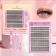 Набор для самостоятельного наращивания ресниц SexySheep с корейским эффектом лучей 9-15 мм 224 шт клей закрепитель ремувер пинцет - изображение 2